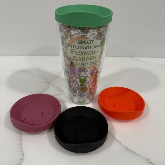 Tervis Disney Parks 2023 Epcot Flower Garden Festival Figment Tumbler + 4 Lids - Picture 2 of 8